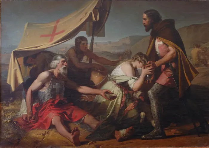 Framed Print : The Thirst Suffered by the First Crusaders, 1852. Artist: Guardassoni, Alessandro (1819-1888) Framed Print : The Thirst Suffered by the First Crusaders, 1852. Artist: Guardassoni, Alessandro (1819-1888)