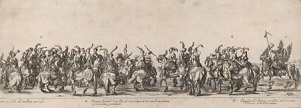 Thirty Archers and Pages, 1633. Creator: Stefano della Bella
