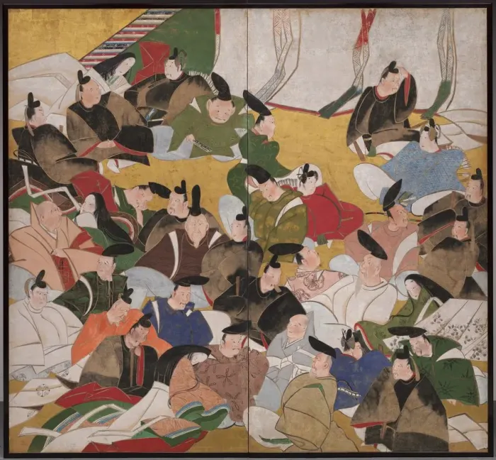 Framed Print : Thirty-Six Immortal Poets, mid 1700s. Creator: Tatebayashi Kagei (Japanese), attributed to Framed Print : Thirty-Six Immortal Poets, mid 1700s. Creator: Tatebayashi Kagei (Japanese), attributed to