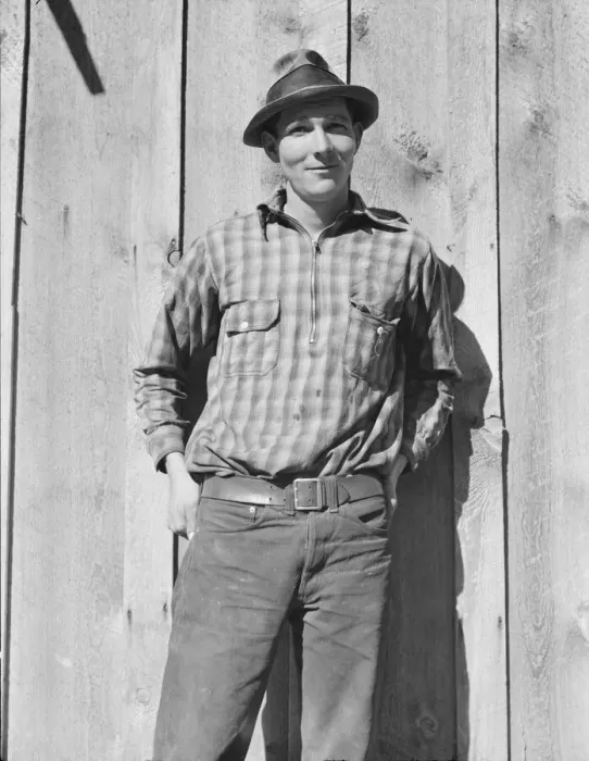 Framed Print : One of thirty-six members of Ola self-help sawmill cooperation, Gem County, Idaho, 1939. Creator: Dorothea Lange Framed Print : One of thirty-six members of Ola self-help sawmill cooperation, Gem County, Idaho, 1939. Creator: Dorothea Lange