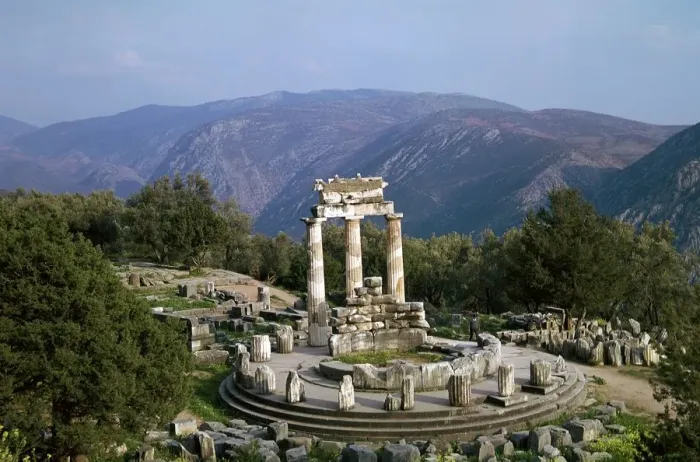 Framed Print : Tholos of Athena at Delphi, 4th century BC Framed Print : Tholos of Athena at Delphi, 4th century BC