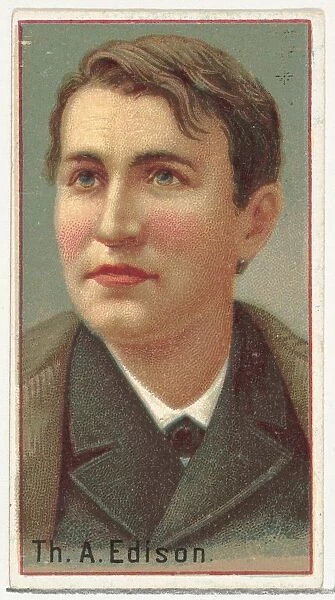 Thomas A. Edison, printers sample for the Worlds Inventors souvenir album (A25