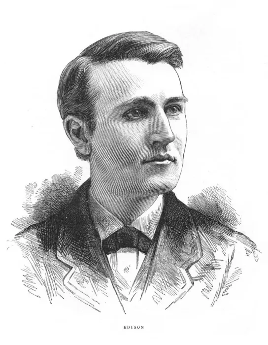 Framed Print : Thomas Alva Edison, American inventor, c1879 Framed Print : Thomas Alva Edison, American inventor, c1879