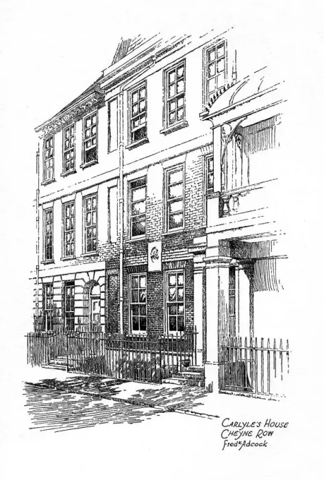Framed Print : Thomas Carlyles house, 24 Cheyne Row, Chelsea, London, 1912. Artist: Frederick Adcock Framed Print : Thomas Carlyles house, 24 Cheyne Row, Chelsea, London, 1912. Artist: Frederick Adcock
