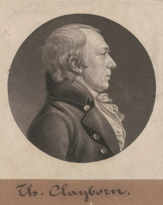 Framed Print : Thomas Claiborne, 1805. Creator: Charles Balthazar Julien Fevret de Saint-Memin Framed Print : Thomas Claiborne, 1805. Creator: Charles Balthazar Julien Fevret de Saint-Memin
