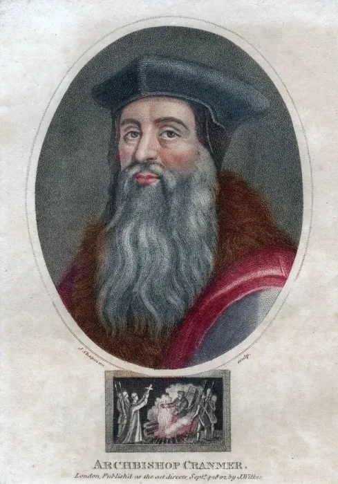 Framed Print : Thomas Cranmer, Archbishop of Canterbury, (1802). Artist: J Chapman Framed Print : Thomas Cranmer, Archbishop of Canterbury, (1802). Artist: J Chapman