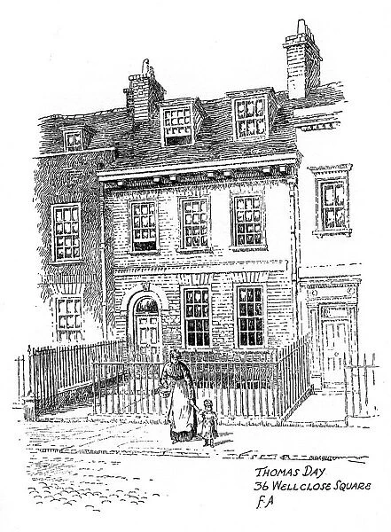 Thomas Days house, 36 Wellclose Square, Whitechapel, London, 1912. Artist: Frederick Adcock