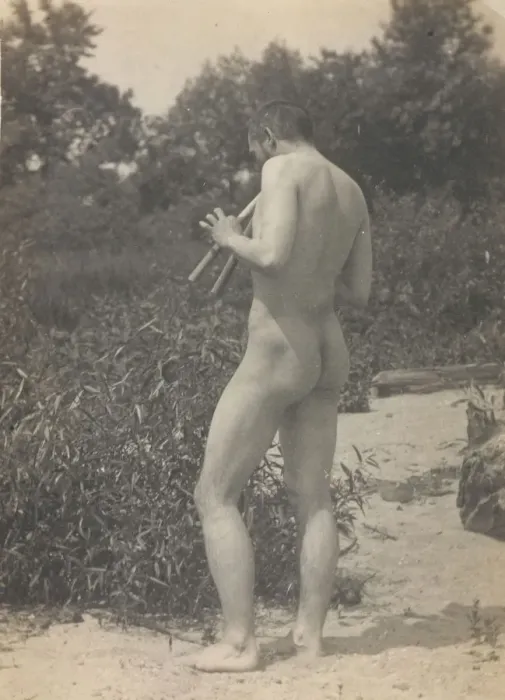 Framed Print : Thomas Eakins, Nude, Playing Pipes, ca. 1883. Creator: Thomas Eakins Framed Print : Thomas Eakins, Nude, Playing Pipes, ca. 1883. Creator: Thomas Eakins
