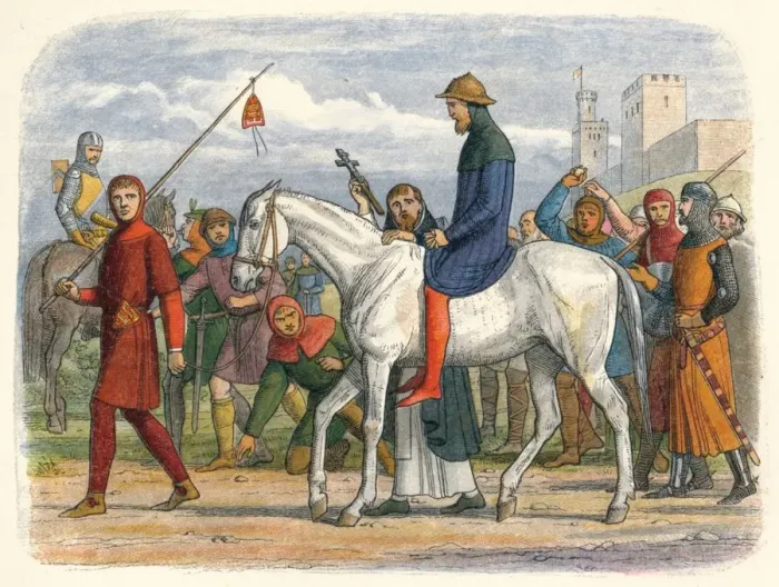 Framed Print : Thomas, Earl of Lancaster, led to execution, 1322 (1864). Artist: James William Edmund Doyle Framed Print : Thomas, Earl of Lancaster, led to execution, 1322 (1864). Artist: James William Edmund Doyle