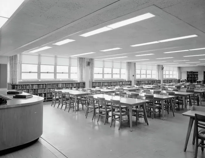 Framed Print : Thomas Edison High School, Jamaica, New York, 1959. Creator: Gottscho-Schleisner, Inc Framed Print : Thomas Edison High School, Jamaica, New York, 1959. Creator: Gottscho-Schleisner, Inc