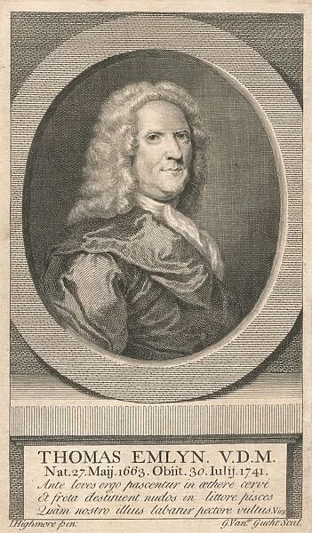 Thomas Emlyn, V. D. M. 1742. Creator: G van der Gucht