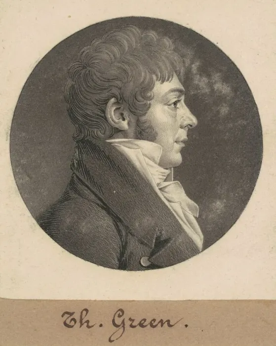 Framed Print : Thomas Green, 1809. Creator: Charles Balthazar Julien Fevret de Saint-Memin Framed Print : Thomas Green, 1809. Creator: Charles Balthazar Julien Fevret de Saint-Memin