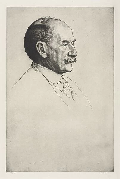 Thomas Hardy, Facing Right, 1910. Creator: William Strang (British, 1859-1921)