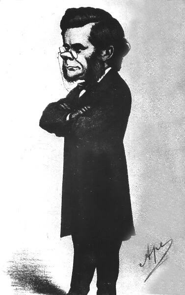 Thomas Henry Huxley (1825-1895), British physiologist cartoon, coined the term agnosticism