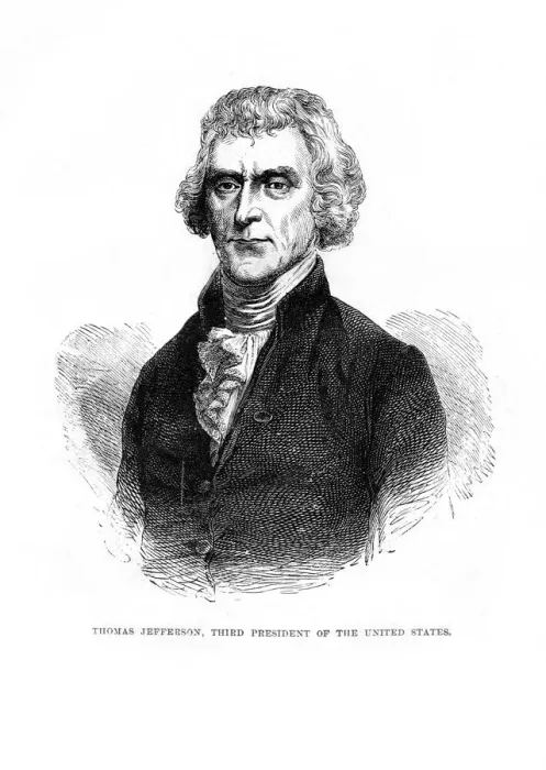 Framed Print : Thomas Jefferson, third President of the United States, 1872 Framed Print : Thomas Jefferson, third President of the United States, 1872
