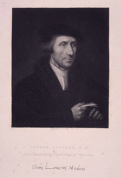 Thomas Linacre, MD, 1847. Artist: H Cook