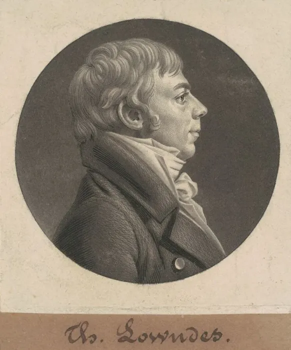Framed Print : Thomas Lowndes, 1805. Creator: Charles Balthazar Julien Fevret de Saint-Memin Framed Print : Thomas Lowndes, 1805. Creator: Charles Balthazar Julien Fevret de Saint-Memin