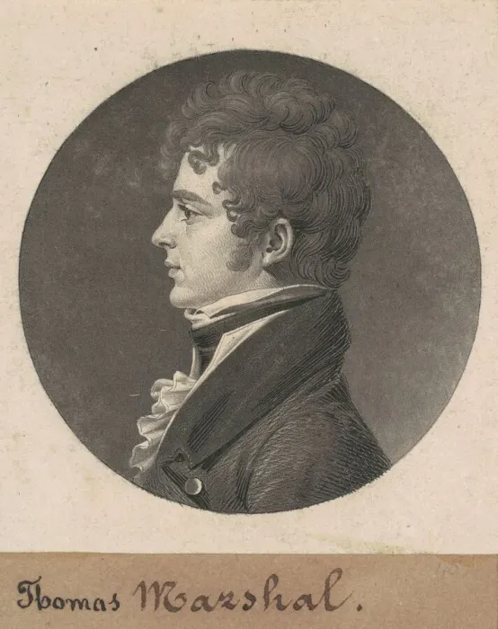 Framed Print : Thomas Marshall, 1808. Creator: Charles Balthazar Julien Fevret de Saint-Memin Framed Print : Thomas Marshall, 1808. Creator: Charles Balthazar Julien Fevret de Saint-Memin