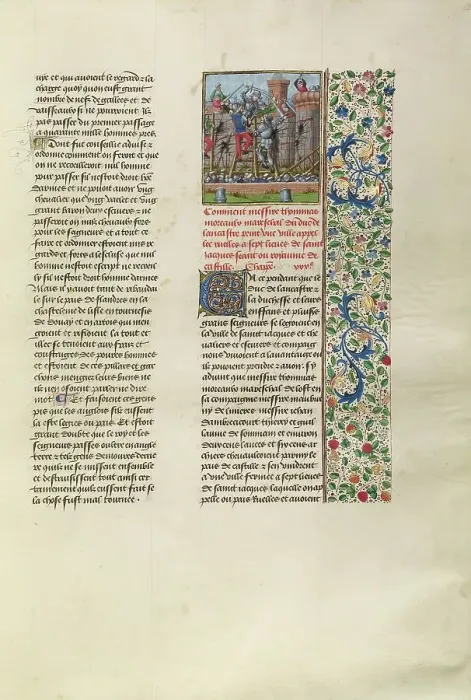 Framed Print : Thomas Moreaux, Marshall of John of Gaunt, Fighting at Ruelles, c1386. Creator: Unknown Framed Print : Thomas Moreaux, Marshall of John of Gaunt, Fighting at Ruelles, c1386. Creator: Unknown