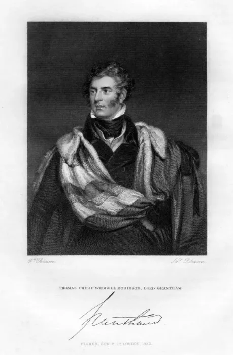 Framed Print : Thomas Philip Weddell Robinson, Lord Grantham, 1829. Artist: H Robinson Framed Print : Thomas Philip Weddell Robinson, Lord Grantham, 1829. Artist: H Robinson