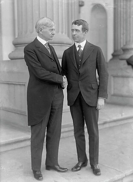 Thomas Riley Marshall, Vice President of The United States, (left), 1914. Creator: Harris & Ewing. Thomas Riley Marshall, Vice President of The United States, (left), 1914. Creator: Harris & Ewing