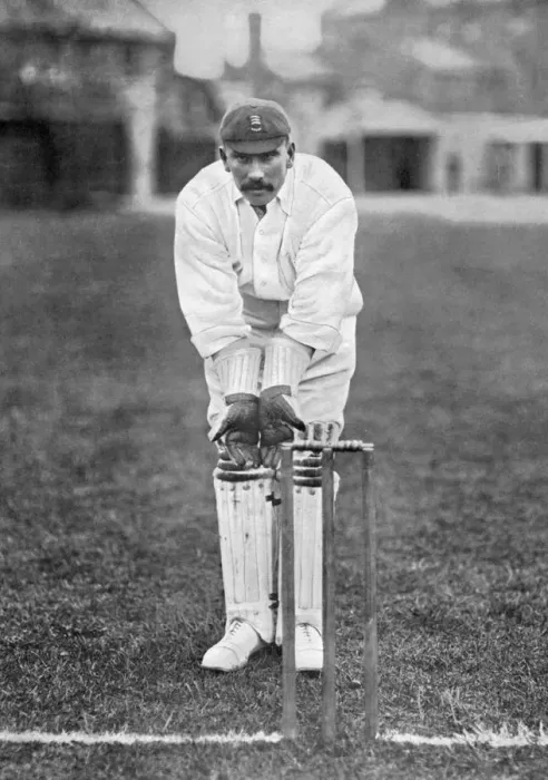Framed Print : Thomas Russell, Essex cricketer, c1899. Artist: WA Rouch Framed Print : Thomas Russell, Essex cricketer, c1899. Artist: WA Rouch