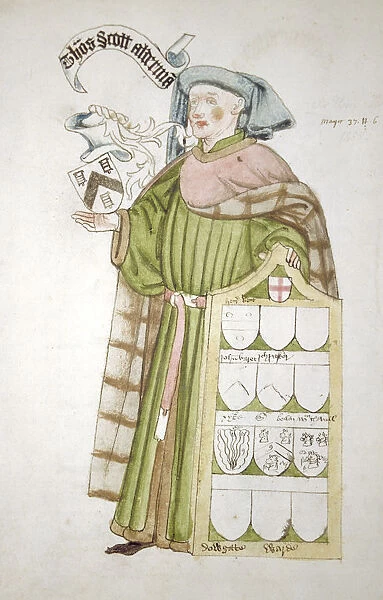 Thomas Scott, Lord Mayor of London 1458-1459, in aldermanic robes, c1450