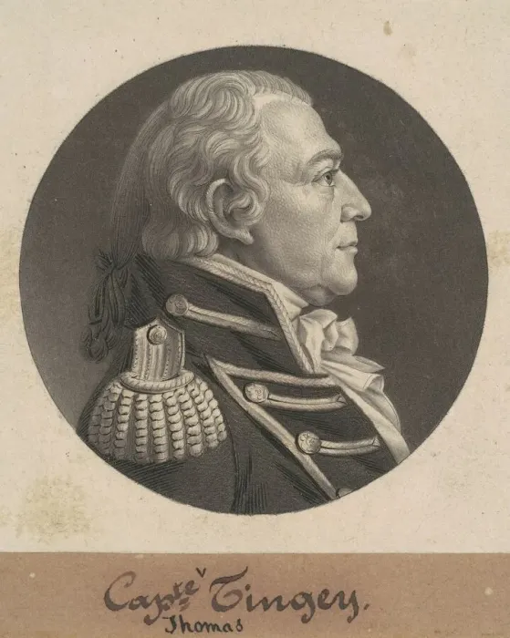 Framed Print : Thomas Tingey, 1806. Creator: Charles Balthazar Julien Fevret de Saint-Memin Framed Print : Thomas Tingey, 1806. Creator: Charles Balthazar Julien Fevret de Saint-Memin