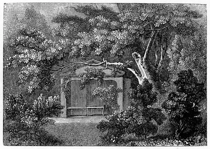 Framed Print : Thomson the Poets Alcove, Richmond, Surrey, 1840 Framed Print : Thomson the Poets Alcove, Richmond, Surrey, 1840