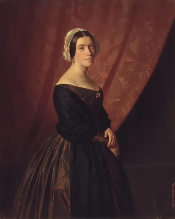 Framed Print : Thora Hunæus, née Garbrecht, the artist's wife, 1848. Creator: Andreas Herman Hunaeus Framed Print : Thora Hunæus, née Garbrecht, the artist's wife, 1848. Creator: Andreas Herman Hunaeus