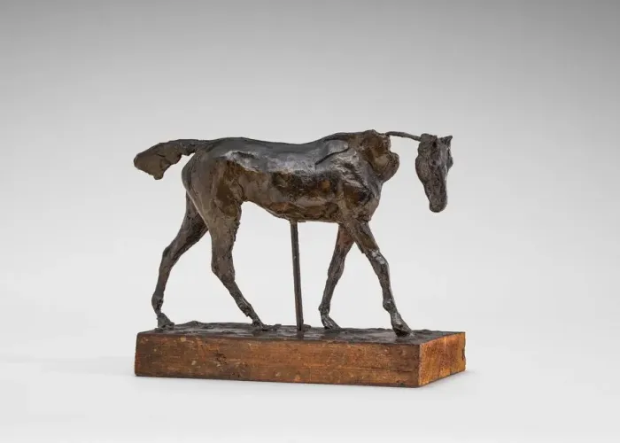 Framed Print : Thoroughbred Horse Walking, Part of the Neck Missing, early 1870s. Creator: Edgar Degas Framed Print : Thoroughbred Horse Walking, Part of the Neck Missing, early 1870s. Creator: Edgar Degas