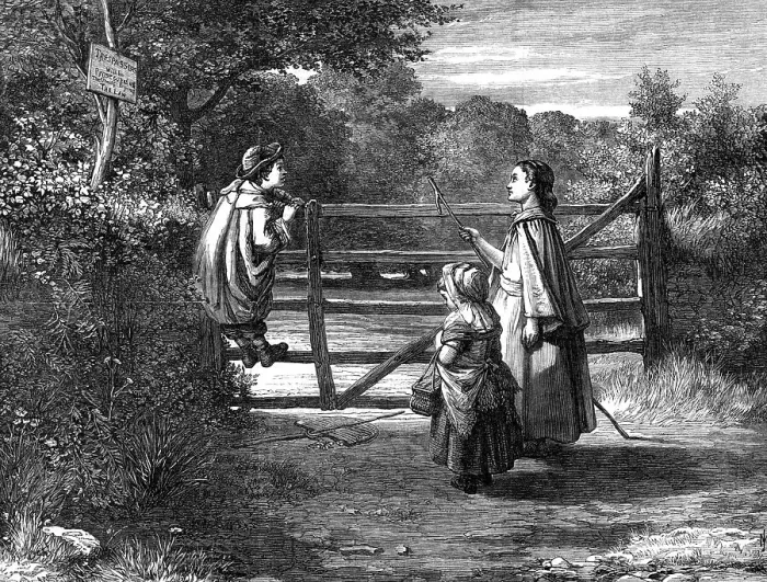 Framed Print : No Thoroughfare, by P. MacNab, in the Exhibition of the Society of British Artists, 1869. Creator: Unknown Framed Print : No Thoroughfare, by P. MacNab, in the Exhibition of the Society of British Artists, 1869. Creator: Unknown