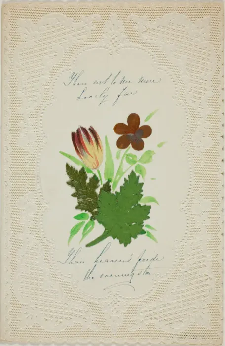 Framed Print : Thou Art to Me More Lovely (valentine), c. 1850. Creator: George Meek Framed Print : Thou Art to Me More Lovely (valentine), c. 1850. Creator: George Meek