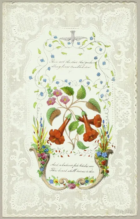Framed Print : Thou Art the Star that Guides Me (valentine), c. 1840. Creator: Joseph Addenbrooke Framed Print : Thou Art the Star that Guides Me (valentine), c. 1840. Creator: Joseph Addenbrooke