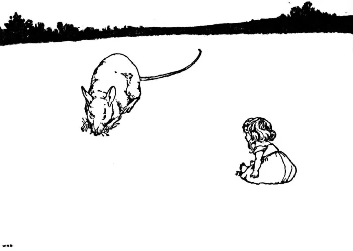 Framed Print : Thou Poor Little Thing! Said the Field-Mouse, c1930. Artist: W Heath Robinson Framed Print : Thou Poor Little Thing! Said the Field-Mouse, c1930. Artist: W Heath Robinson