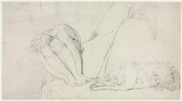 Framed Print : The Thought of Death alone, the Fear Destroys, c. 1795. Creator: William Blake (British Framed Print : The Thought of Death alone, the Fear Destroys, c. 1795. Creator: William Blake (British
