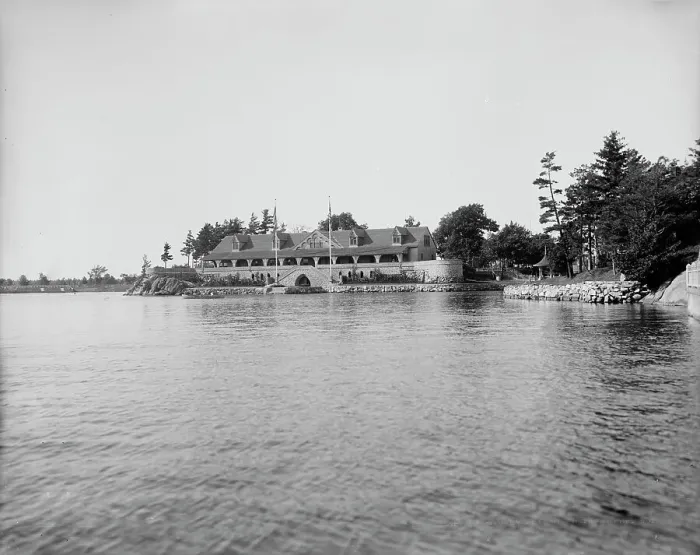 Framed Print : Thousand Island club house, Thousand Islands, c1901. Creator: Unknown Framed Print : Thousand Island club house, Thousand Islands, c1901. Creator: Unknown