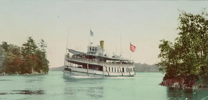 Framed Print : In the Thousand Islands, c1901. Creator: Unknown Framed Print : In the Thousand Islands, c1901. Creator: Unknown