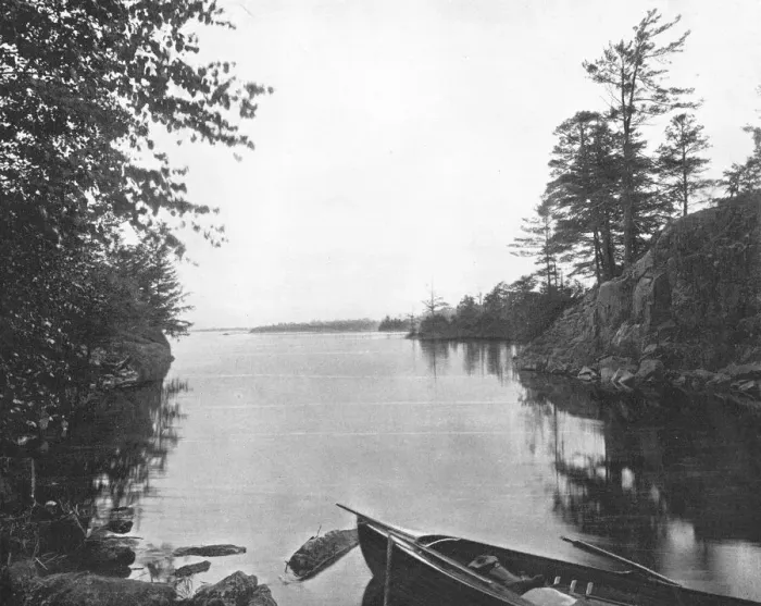 Framed Print : Among the Thousand Islands of the St Lawrence River, Canada, c1900. Creator: Unknown Framed Print : Among the Thousand Islands of the St Lawrence River, Canada, c1900. Creator: Unknown