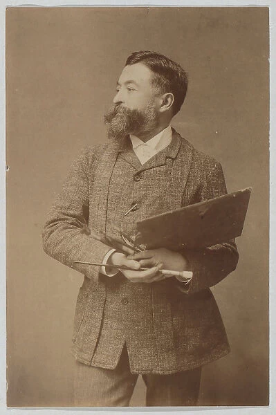Three-quarter Length Portrait of Thomas Nast Holding Palette and Brush, ca. 1888. ca