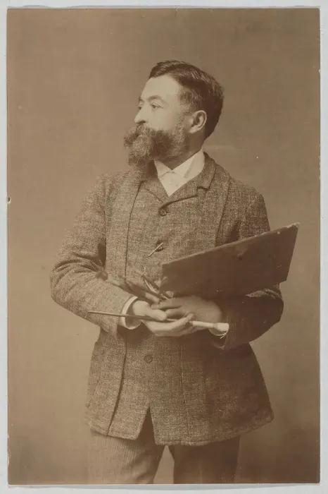 Framed Print : Three-quarter Length Portrait of Thomas Nast Holding Palette and Brush, ca. 1888. ca Framed Print : Three-quarter Length Portrait of Thomas Nast Holding Palette and Brush, ca. 1888. ca