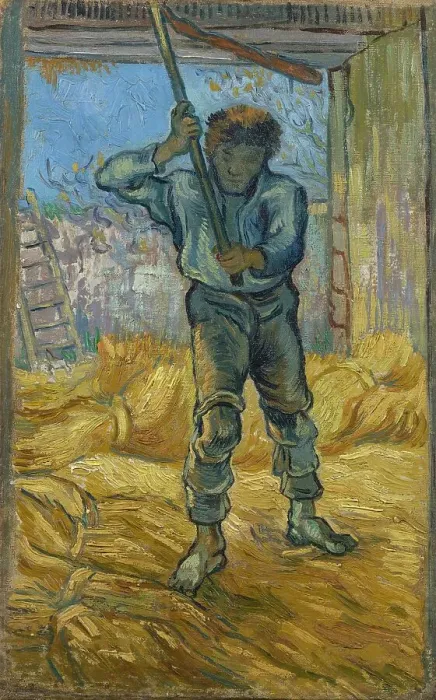 Framed Print : The Thresher (after Millet), 1889. Creator: Gogh, Vincent, van (1853-1890) Framed Print : The Thresher (after Millet), 1889. Creator: Gogh, Vincent, van (1853-1890)