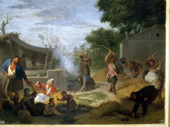 Framed Print : The threshing floor, oil on canvas Framed Print : The threshing floor, oil on canvas