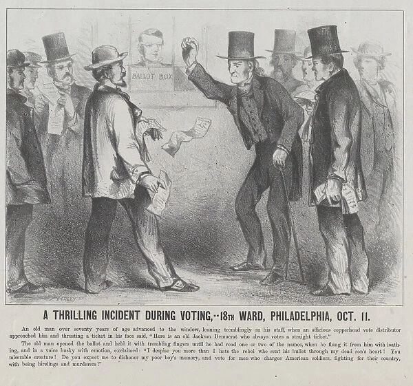 A Thrilling Incident During the Voting, 18th Ward, Philadelphia, October 11, 1864