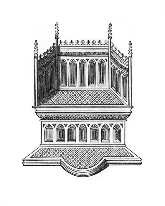 Framed Print : Throne, (1843). Artist: Henry Shaw Framed Print : Throne, (1843). Artist: Henry Shaw