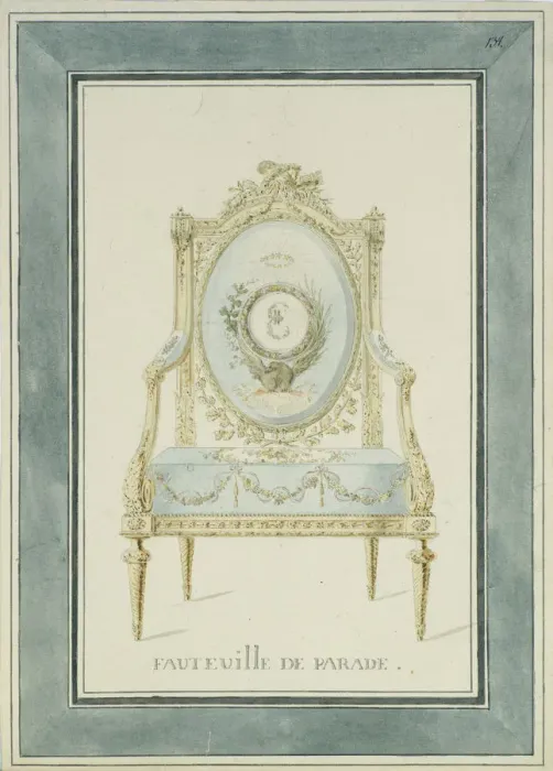 Framed Print : Throne Design for the Catherine Palace in Tsarskoye Selo, 1780s. Artist: Cameron, Charles (ca. 1730 / 40-1812) Framed Print : Throne Design for the Catherine Palace in Tsarskoye Selo, 1780s. Artist: Cameron, Charles (ca. 1730 / 40-1812)