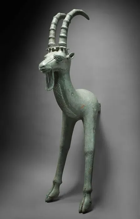 Framed Print : Throne element in the shape of an ibex, 5th-3rd century BC. Creator: Central Asian Art