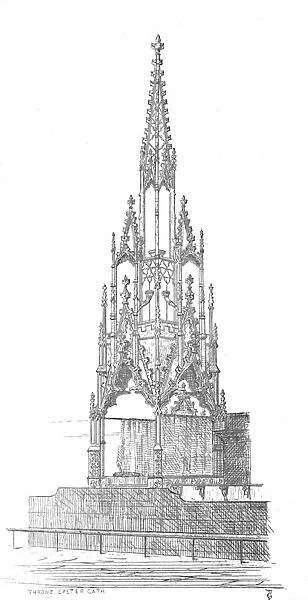 Throne - Exeter Cathedral, 1847. Creator: George Truefitt