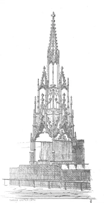Framed Print : Throne - Exeter Cathedral, 1847. Creator: George Truefitt Framed Print : Throne - Exeter Cathedral, 1847. Creator: George Truefitt