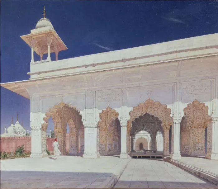 Framed Print : The throne hall of the Mughal Emperors in the Delhi Fort, 1875. Artist: Vereshchagin, Vasili Vasilyevich (1842-1904) Framed Print : The throne hall of the Mughal Emperors in the Delhi Fort, 1875. Artist: Vereshchagin, Vasili Vasilyevich (1842-1904)